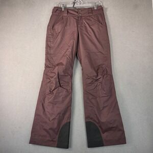 Mountain Hardwear Snow Pants Womens Small Burgundy Insulated RECCO Ski Snowboard